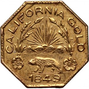 USA, token 1849, California Gold