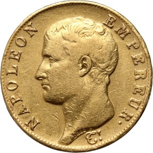 France, Napoleon I, 40 Francs AN14 U, Turin