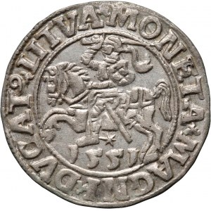 Sigismund II Augustus, half-penny 1551, Vilnius, variety LI/LITVA