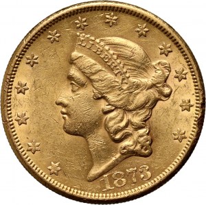 Stany Zjednoczone Ameryki, 20 dolarów 1873 CC, Carson City, Liberty Head
