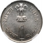 Indie, zestaw, 50 pais 1964 i 1 rupia 1964, Jawaharlal Nehru, PROOF