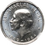 India, set, 50 Paise 1964 and 1 Rupee 1964, Jawaharlal Nehru, PROOF