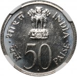 India, set, 50 Paise 1964 and 1 Rupee 1964, Jawaharlal Nehru, PROOF