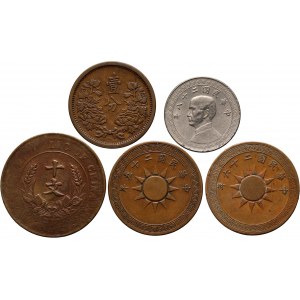 Chiny, zestaw 5 monet