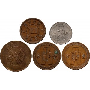 Chiny, zestaw 5 monet
