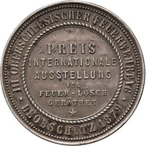 XIX wiek, medal z 1879 roku, Wystawa Pożarnictwa, Głubczyce