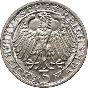 Germany, Weimar Republic, 3 Mark 1928 A, Berlin, 900 Years of Naumburg