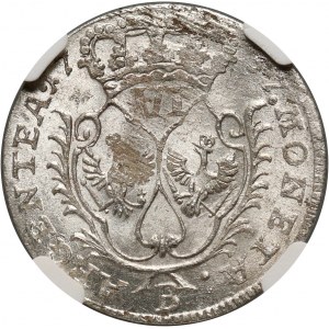 Deutschland, Brandenburg-Preußen, Friedrich II., Sechspfennig 1757 B, Wrocław