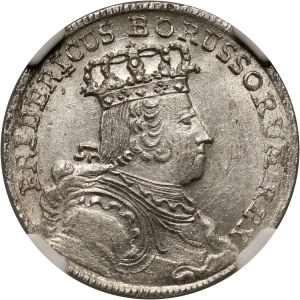 Deutschland, Brandenburg-Preußen, Friedrich II., Sechspfennig 1756 B, Wrocław