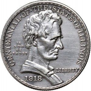 Stany Zjednoczone Ameryki, 1/2 dolara 1918, Filadelfia, Illinois Centennial