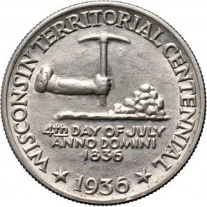Stany Zjednoczone Ameryki, 1/2 dolara 1936, Filadelfia, Wisconsin Territorial Centennial