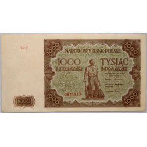 PRL, 1000 zloty 15.07.1947, series F