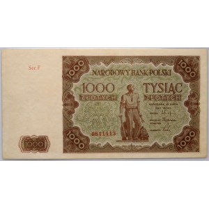 PRL, 1000 złotych 15.07.1947, seria F