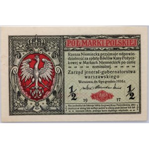 General Government, 1/2 Polish mark 9.12.1916, Jenerał, series A