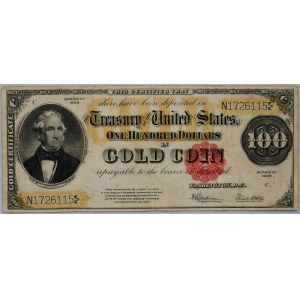 USA, Gold Certificate, 100 Dollars 1922