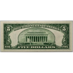 Stany Zjednoczone Ameryki, 5 dolarów 1928 F, Legal Tender, seria I (Wide I)