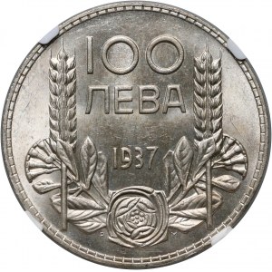 Bułgaria, Borys III, 100 lewa 1937