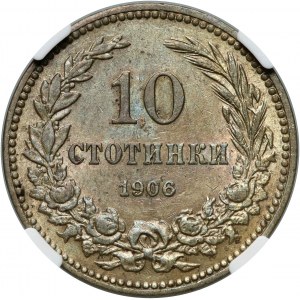 Bułgaria, Ferdynand I, 10 stotinek 1906