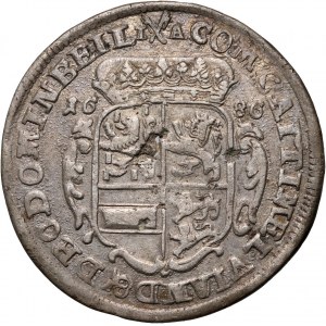 Germany, Nassau-Dillenburg, Heinrich, 15 Kreuzer 1686, Herborn