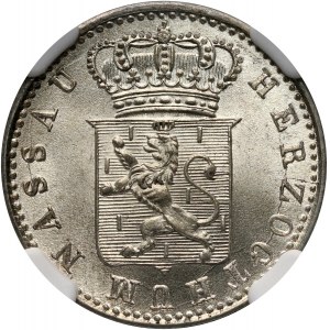 Germany, Nassau, Adolf, 6 Kreuzer 1855
