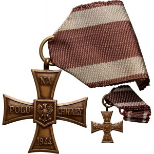 PRL, Tapferkeitskreuz 1944 mit Miniatur