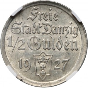 Free City of Danzig, 1/2 guilder 1927, Berlin