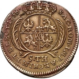 August III, 5 thalers 1758 EC, Leipzig, efraimek