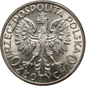 II RP, 10 zloty 1932, London, Head of a Woman