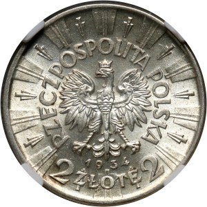 II RP, 2 zloty 1934, Warsaw, Józef Piłsudski