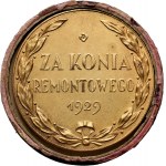 II RP, Złoty medal, za konia remontowego 1929, nagroda Ministerstwa Spraw Wojskowych