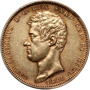 Italy, Sardinia, Carlo Alberto, 100 Lire 1842 P, Torino