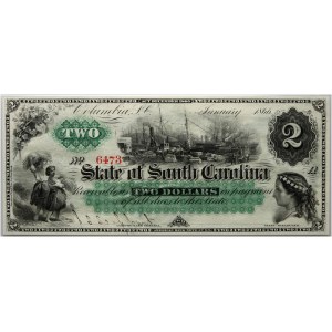 South Carolina, Columbia, 2 Dollars 1866, series A