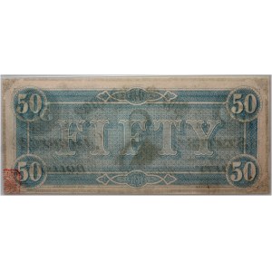 Skonfederowane Stany Ameryki, 50 dolarów 17.02.1864, seria AZ