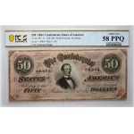 Confederate States of America, 50 Dollars 17.02.1864, series AZ