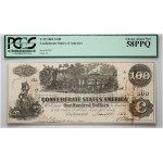 Skonfederowane Stany Ameryki, 100 dolarów 1862, seria Af, Lokomotywa