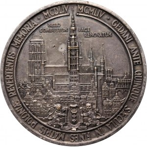 People's Republic of Poland, medal from 1954, minted to celebrate the 500th anniversary of the return of Gdansk to Poland