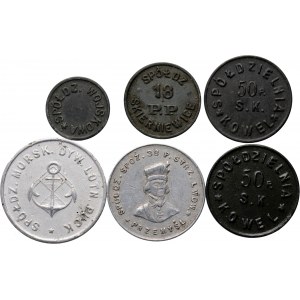 Military Cooperatives, set of 6 tokens