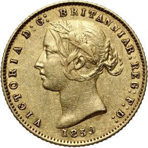 Australia, Victoria, 1/2 Sovereign 1859, Sydney