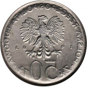 PRL, 50 złotych 1983, Destrukt (Brockage)