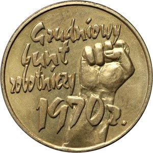 III RP, 2 złote 2000, Grudniowy bunt robotniczy 1970, ODWROTKA