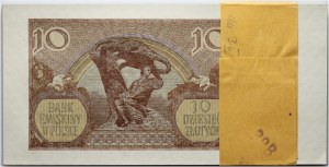 Generalna Gubernia 1939 - 1945, paczka bankowa 50 x 10 złotych 1.03.1940, seria J