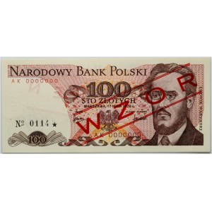 PRL, 100 złotych 17.05.1976, WZÓR, No. 0114, seria AK