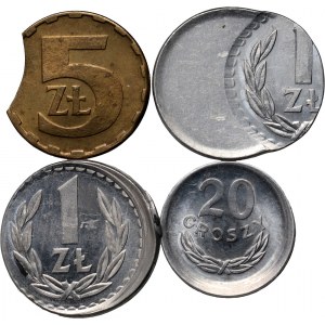 People's Republic of Poland, set of 4 coins, Destructs