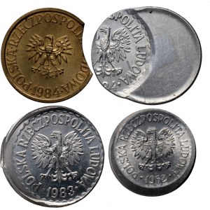 People's Republic of Poland, set of 4 coins, Destructs