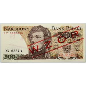 People's Republic of Poland, 500 zloty 1.06.1979, MODEL, No. 0554, AZ series