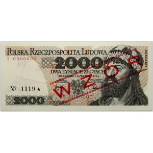 PRL, 2000 złotych 1.06.1979, WZÓR, No. 1119, seria S