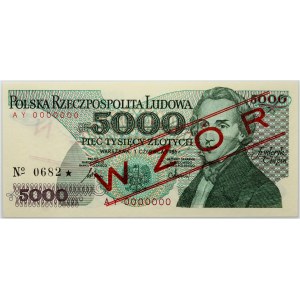 People's Republic of Poland, 5000 zloty 1.06.1986, MODEL, No. 0682, series AY