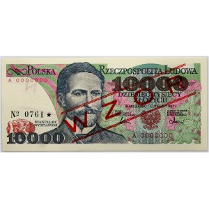 PRL, 10000 złotych 1.02.1987, WZÓR, No. 0761, seria A