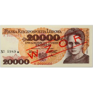 PRL, 20000 zloty 1.02.1989, MODEL, No. 1989, series A