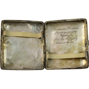 Poland, silver cigarette case, 1910, Wadowice, Society of the Name of King Jagiello